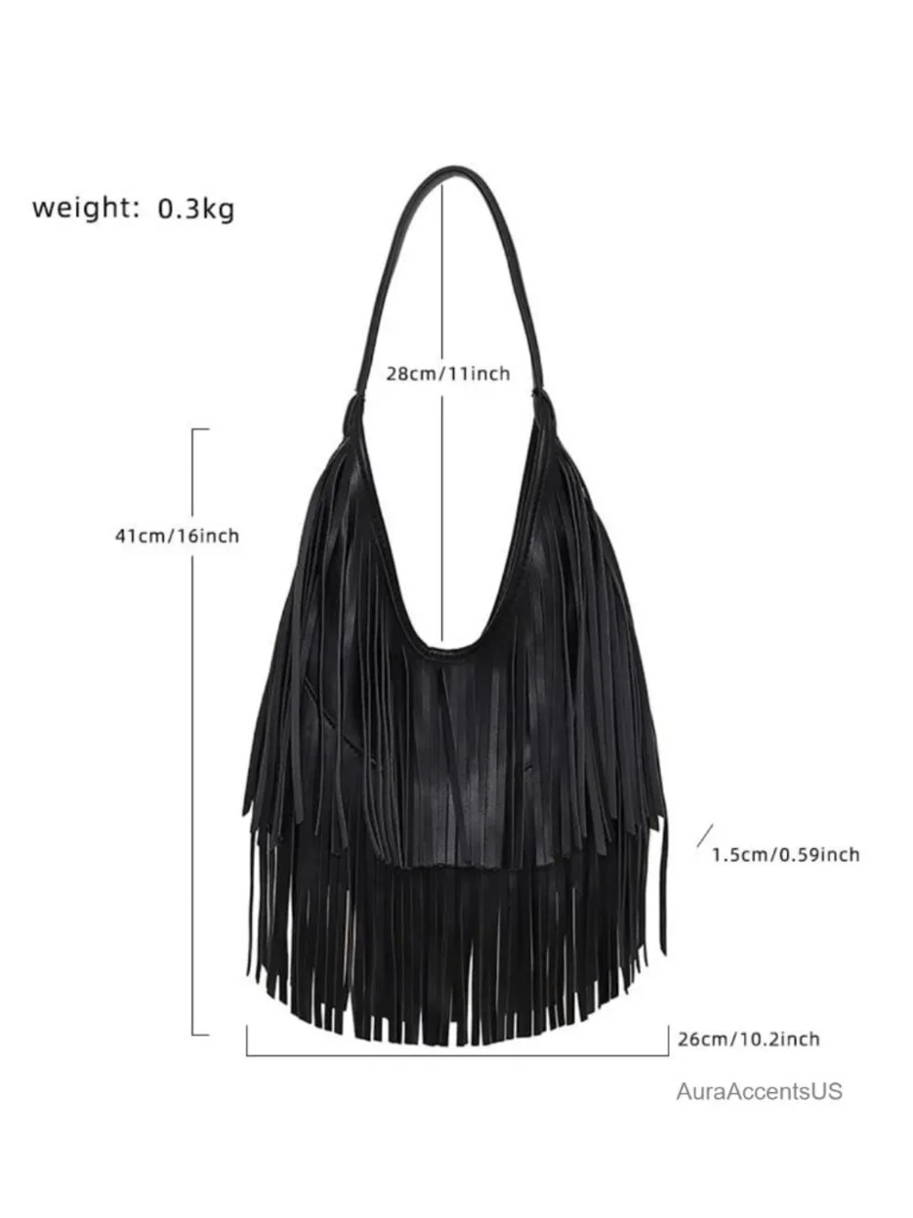 Fringe Purse for Women PU Leather Hobo Shoulder Bag Western Cowgirl